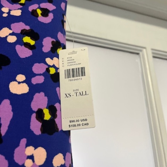 Anthropologie Margot Kick Flare Purple Animal Motif Pants, NWT - Picture 7 of 8